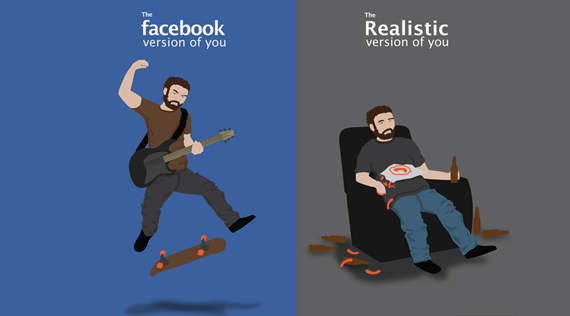 facebook you vs real life you